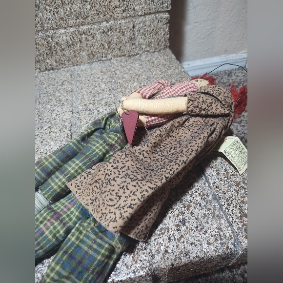 Vintage Collection Primitive Doll Raggedy Anne Dolls Couple Cottage Primitive - Picture 12 of 16